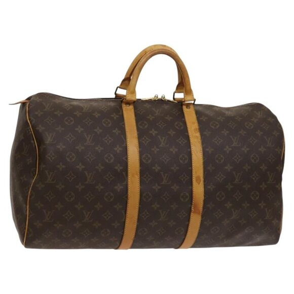 LOUIS VUITTON Monogram Keepall 55 Boston Bag M41424 LV Auth 123412 - Picture 1 of 16